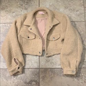 Cropped Teddy Bear Jacket